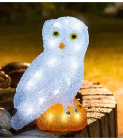 Chouette Lumineuse Led En Acrylique, 27 Cm|Konstsmide, guirlandes lumineuses de Noël Discount