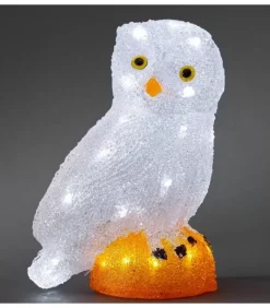 Chouette Lumineuse Led En Acrylique, 27 Cm|Konstsmide, guirlandes lumineuses de Noël Discount