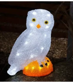 Chouette Lumineuse Led En Acrylique, 27 Cm|Konstsmide, guirlandes lumineuses de Noël Discount