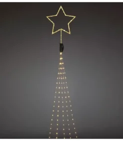 Cime Sapin De Noël, Voile Guirlande Avec Etoile Doree, 274 Diodes Led|Konstsmide, guirlandes lumineuses de Noël Outlet