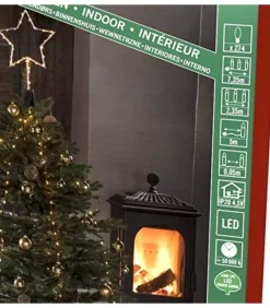 Cime Sapin De Noël, Voile Guirlande Avec Etoile Doree, 274 Diodes Led|Konstsmide, guirlandes lumineuses de Noël Outlet