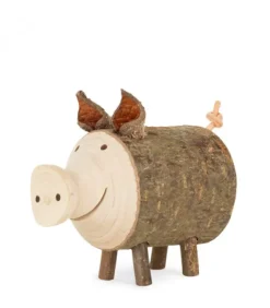 Cochon En Bois, 4 Cm|Waldfabrik, photophore en bois et étoile sapin de Noël Best