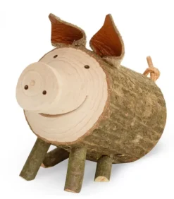 Cochon En Bois Assis, 5,5 Cm|Waldfabrik, photophore en bois et étoile sapin de Noël Discount