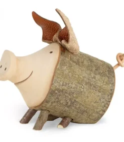 Cochon En Bois Assis, 7 Cm|Waldfabrik, photophore en bois et étoile sapin de Noël