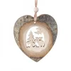 Coeur En Bois A Suspendre Motif Cisele Elan, 7 Cm|Waldfabrik, photophore en bois et étoile sapin de Noël