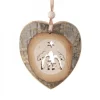 Coeur En Bois A Suspendre Motif Cisele Crèche, 7 Cm|Waldfabrik, photophore en bois et étoile sapin de Noël Hot