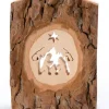 Crèche A Poser En Ecorce De Bois, 11 Cm|Waldfabrik, photophore en bois et étoile sapin de Noël Hot