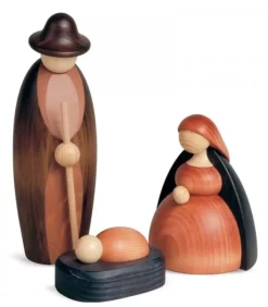 Crèche De Noël Complete Avec 12 Personnages 17 Cm|Köhler, Père Noël en bois New