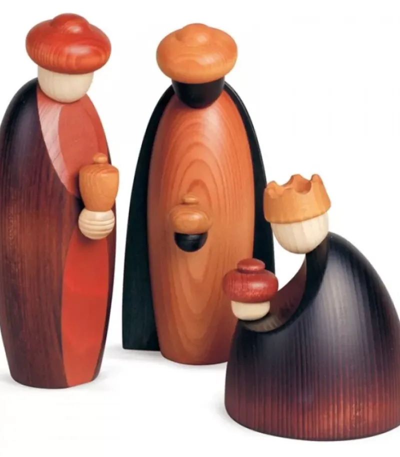 Crèche De Noël Complete Avec 12 Personnages 17 Cm|Köhler, Père Noël en bois New