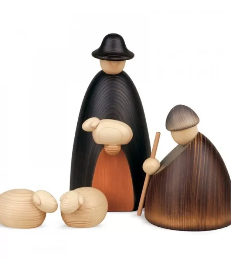 Crèche De Noël Complete Avec 12 Personnages 17 Cm|Köhler, Père Noël en bois New