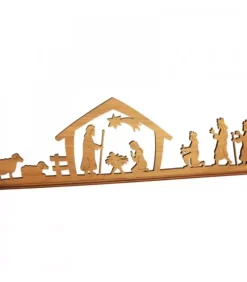 Crèche De Noël Diorama En Bois D'Olivier, 8 Cm|Waldfabrik, photophore en bois et étoile sapin de Noël Best