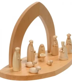 Crèche De Noël Vide A Fabriquer En Bois, 20 Cm|Schalling, crèche moderne New
