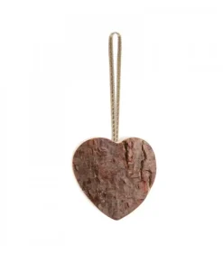 Déco De Noël, Coeur En Bois A Suspendre A Ruban Dore, 6 Cm|Waldfabrik, photophore en bois et étoile sapin de Noël Sale