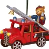 Déco Sapin Vintage, Ourson Sur Voiture De Pompier|Hubrig, figurines pour enfant Best