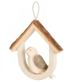 Décoration De Fenetre : Petit Oiseau Dans Maisonnette 13 Cm|Waldfabrik, photophore en bois et étoile sapin de Noël Discount