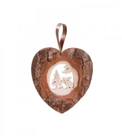 Décoration Murale En Bois, Grand Coeur Motif Elan, 14,5 Cm|Waldfabrik, photophore en bois et étoile sapin de Noël Discount