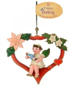 Décoration Sapin De Noël, Ange Dans Un Coeur Rouge|Hubrig, figurines pour enfant Online