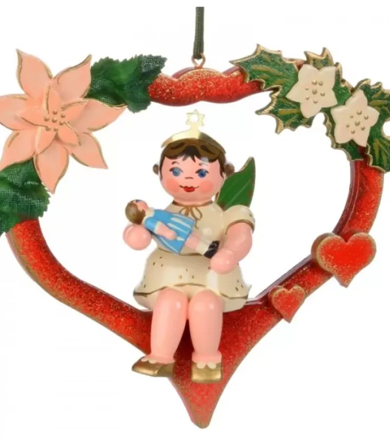 Décoration Sapin De Noël, Ange Dans Un Coeur Rouge|Hubrig, figurines pour enfant Online