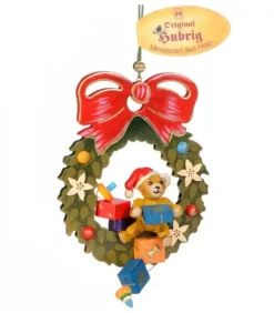 Décoration Sapin De Noël Vintage, Ourson Dans Couronne|Hubrig, figurines pour enfant Clearance