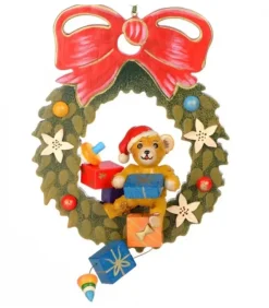 Décoration Sapin De Noël Vintage, Ourson Dans Couronne|Hubrig, figurines pour enfant Clearance