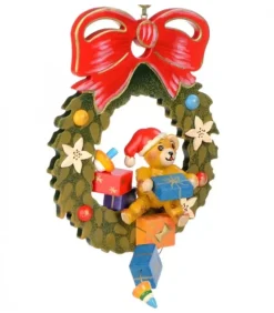 Décoration Sapin De Noël Vintage, Ourson Dans Couronne|Hubrig, figurines pour enfant Clearance