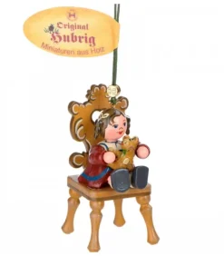 Décoration Sapin De Noël Vintage, Figurine Fillette Et Ourson|Hubrig, figurines pour enfant Discount