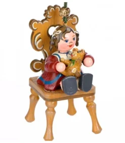 Décoration Sapin De Noël Vintage, Figurine Fillette Et Ourson|Hubrig, figurines pour enfant Discount