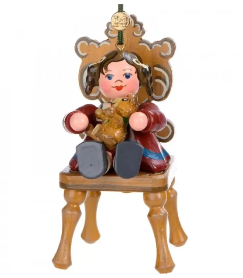 Décoration Sapin De Noël Vintage, Figurine Fillette Et Ourson|Hubrig, figurines pour enfant Discount