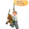 Décoration Sapin De Noël Vintage, Petit Garcon Sur Un Cheval En Bois|Hubrig, figurines pour enfant Hot