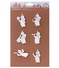 Décorations Pour Sapin 6 Mini Anges Pendentifs|Waldfabrik, photophore en bois et étoile sapin de Noël Sale