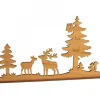 Diorama En Placage D'Olivier, Cerf Et Biche Dans La Foret, 12 Cm|Waldfabrik, photophore en bois et étoile sapin de Noël Online