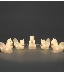 Ecureuils Lumineux 12 Cm En Acrylique, 40 Diodes Blanc Chaud|Konstsmide, guirlandes lumineuses de Noël Online