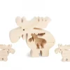 Elan En Bois Avec Deux Enfants, 10 Cm|Waldfabrik, photophore en bois et étoile sapin de Noël Sale