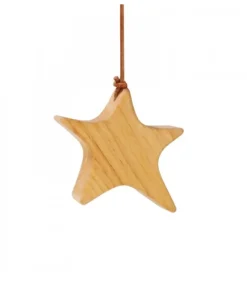 Etoile En Bois D'Aulne A Suspendre, Asymetrique 7,5 Cm|Waldfabrik, photophore en bois et étoile sapin de Noël Discount