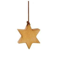 Etoile En Bois D'Aulne A Suspendre 5,5 Cm|Waldfabrik, photophore en bois et étoile sapin de Noël Hot