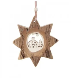 Etoile En Bois, Motif Cisele Crèche Et Etoile, 10 Cm|Waldfabrik, photophore en bois et étoile sapin de Noël Outlet