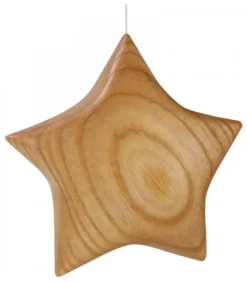 Etoile En Bois Poli A Suspendre 7,5 Cm|Waldfabrik, photophore en bois et étoile sapin de Noël Sale