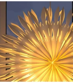 Etoile Lumineuse Electrique En Papier A Suspendre, Blanche, 60 Cm|Konstsmide, guirlandes lumineuses de Noël Clearance