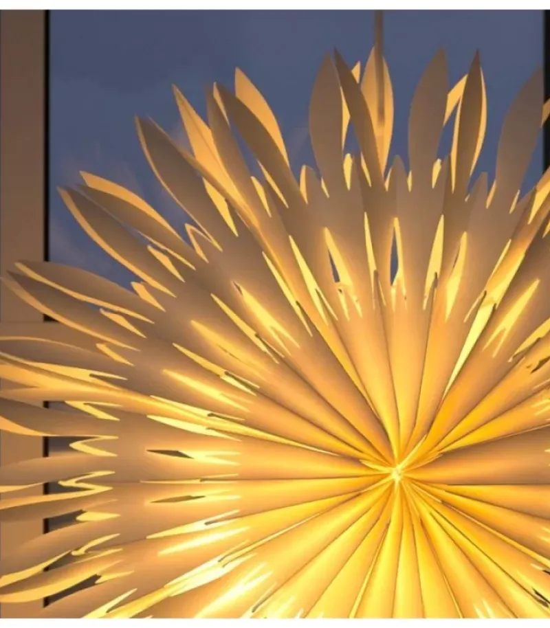Etoile Lumineuse Electrique En Papier A Suspendre, Blanche, 60 Cm|Konstsmide, guirlandes lumineuses de Noël Clearance