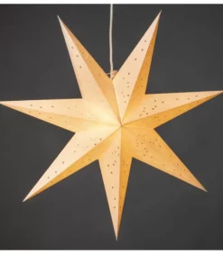 Etoile Lumineuse En Papier A Suspendre, 7 Branches, Blanche, 60 Cm|Konstsmide, guirlandes lumineuses de Noël Clearance