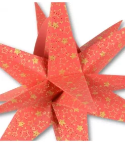 Etoile Lumineuse Rouge En Papier 3D, A Suspendre, 45 Cm|Riffelmacher et Weinberger Hot