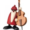 Figurine Père Noël Contrebassiste|Köhler, Père Noël en bois