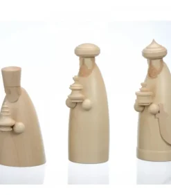 Figurines Bois Pour Crèche De Noël, Les Trois Rois Mages, 12 Cm|Schalling, crèche moderne