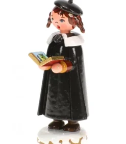 Fillette Chanteuse Avec Livre De Chants- Village De Noël Miniature|Hubrig, figurines pour enfant Hot