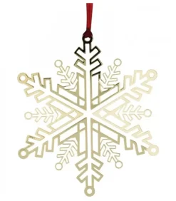 Flocon De Neige Design En Metal Dore A Accrocher|Pluto Produkter, déco de Noël Scandinave Sale
