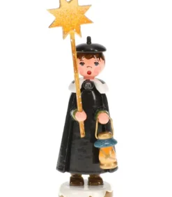 Garcon Chanteur Avec Etoile - Village De Noël Miniature|Hubrig, figurines pour enfant
