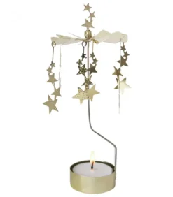 Grand Bougeoir Carrousel Nuit Etoilee, 28 Cm|Pluto Produkter, déco de Noël Scandinave Discount