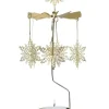 Grand Carrousel De Noël Flocons De Neige Dores, 28 Cm|Pluto Produkter, déco de Noël Scandinave Discount