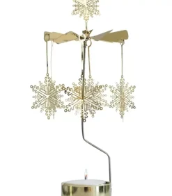 Grand Carrousel De Noël Flocons De Neige Dores, 28 Cm|Pluto Produkter, déco de Noël Scandinave Discount