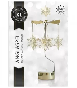 Grand Carrousel De Noël Flocons De Neige Dores, 28 Cm|Pluto Produkter, déco de Noël Scandinave Discount